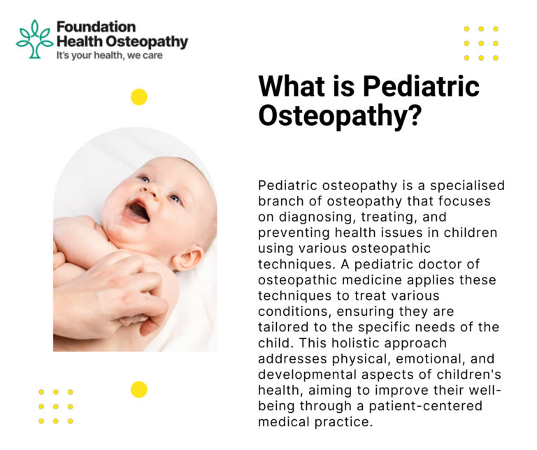 A happy baby receiving a perdiatric osteopathy treatment.