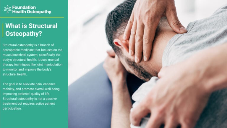 Man getting a massage at the back of the neck